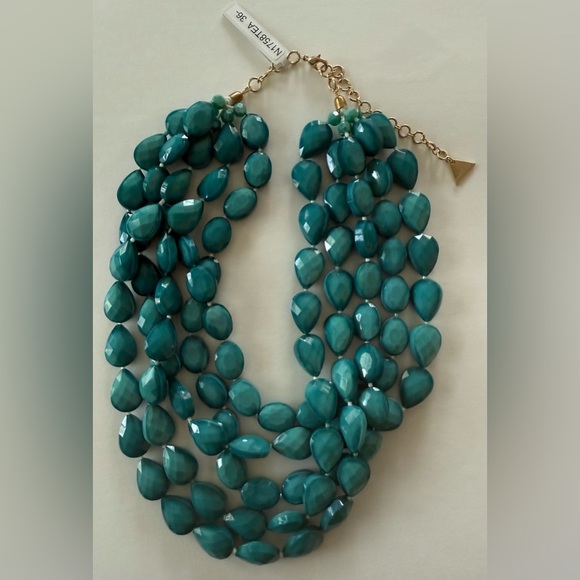 🆕 Serefina Elegant Layered Teal Beaded Necklace - Picture 8 of 8